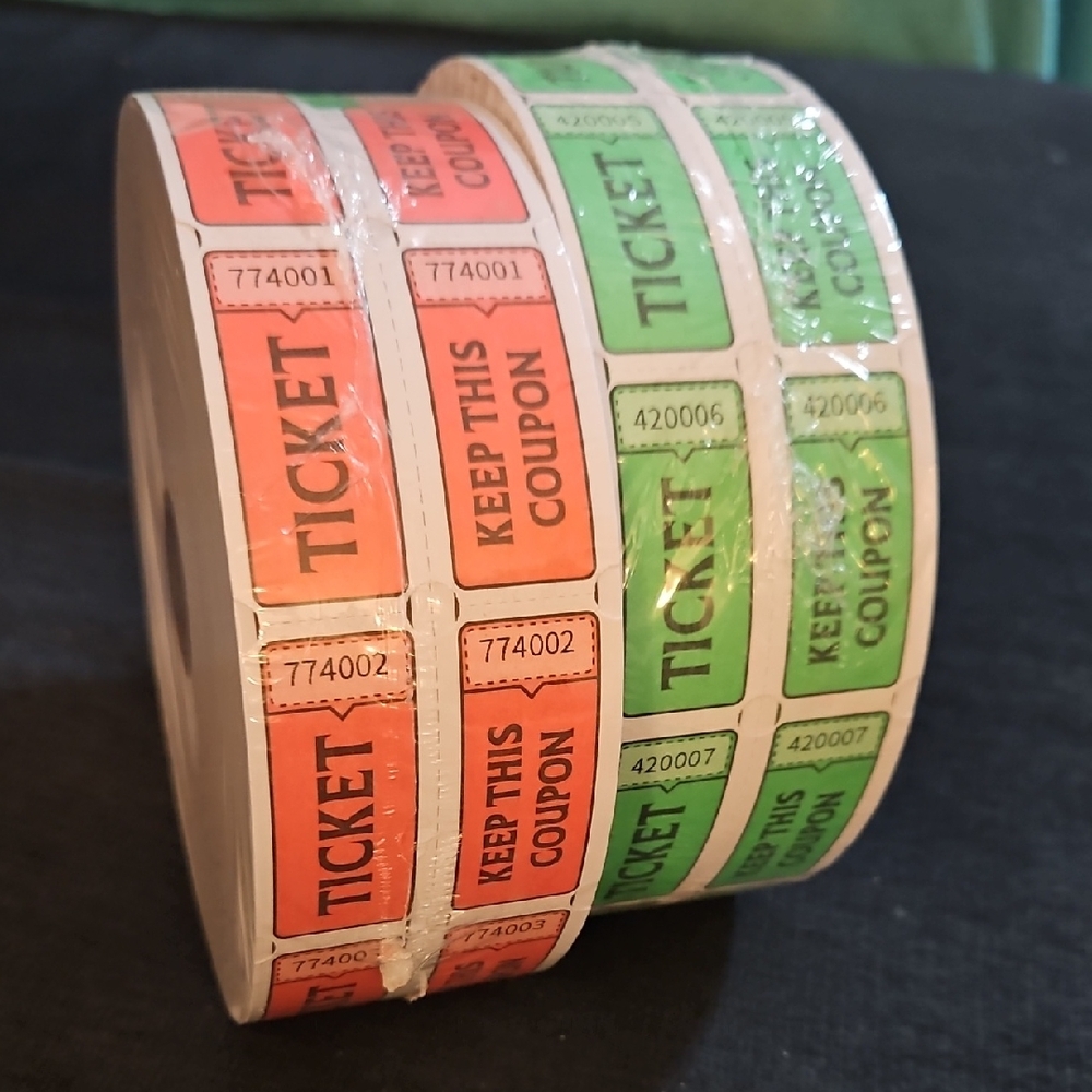Roll of Red and Green Tickets